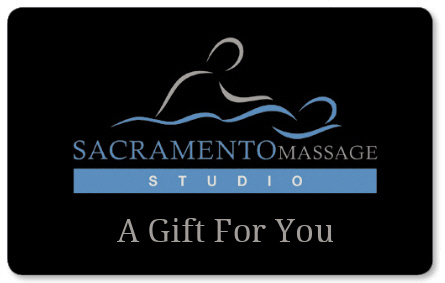 "A Gift For You" with Sacramento Massage Studio logo